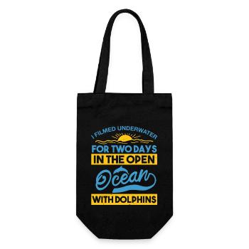 FOR TWODAYS IN THE OPEN OCEAN WITH DOLPHINS - Gift Bag for Bottles - black - Front