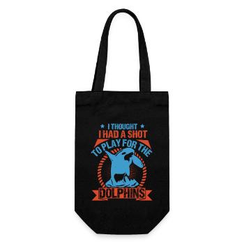 ICH DACHTE, ICH HÄTTE EINE CHANCE, FÜR DIE DOLPHINS ZU SPIELEN - Geschenkbeutel für Flaschen - Schwarz - Vorne