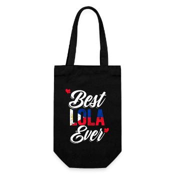 Best Lola Ever Awesome Pinoy Love For Philippine - Gift Bag for Bottles - black - Front