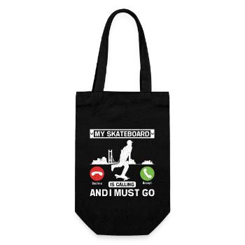 Mein Skateboard ruft und ich muss los - Geschenkbeutel für Flaschen - Schwarz - Vorne