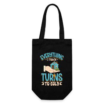 Real Estate Agent Realtor Home Closing Investor - Gift Bag for Bottles - black - Front