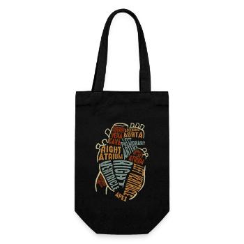 Parts Of Heart - Gift Bag for Bottles - black - Front