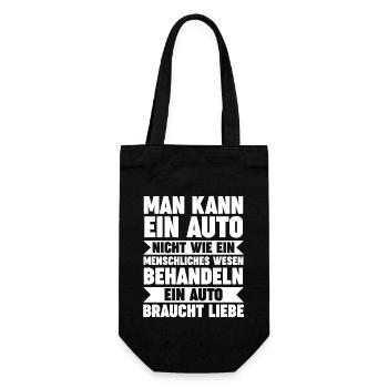 KFZ Mechaniker Tuning Autoliebhaber Schrauber - Geschenkbeutel für Flaschen - Schwarz - Vorne