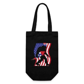 Bigfoot Feuerwerk 4. Juli Lustige Sasquatch - Geschenkbeutel für Flaschen - Schwarz - Vorne
