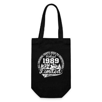 Vintage Classic 1989 Pseudo Geburtstag - Geschenkbeutel für Flaschen - Schwarz - Vorne