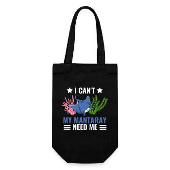 I Can't Funny Gift Ocean Manta Rays - Gift Bag for Bottles - black - Front