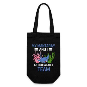 My Manta Ray and I Zoo Animal Funny Ray - Gift Bag for Bottles - black - Front