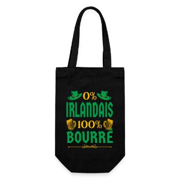 cadeau homme trèfle irlande pour la saint patrick - Sac à bouteille - noir - Devant