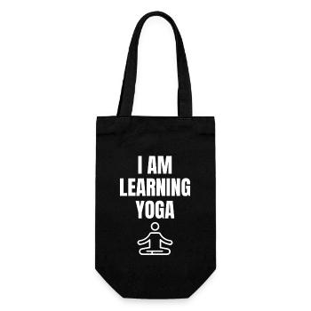 J’apprends le yoga en disant anglais - Sac à bouteille - noir - Devant