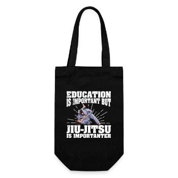 Kampfkunst Brasilien Jiu Jitsu BJJ Geschenk - Geschenkbeutel für Flaschen - Schwarz - Vorne