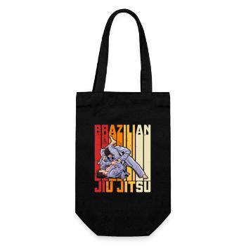 BJJ Kampfkunst Jiu Jitsu Spruch Brasilien - Geschenkbeutel für Flaschen - Schwarz - Vorne