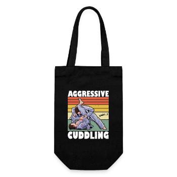 Brasilianische Jiu Jitsu Kampfkunst BJJ Spruch - Geschenkbeutel für Flaschen - Schwarz - Vorne