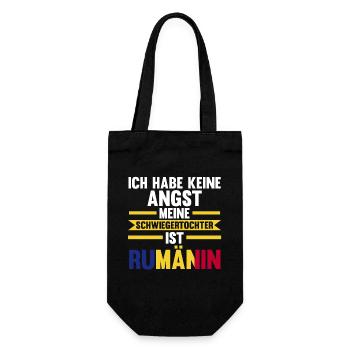 Ich habe keine Angst meine Schwiegertochter ist Ru - Geschenkbeutel für Flaschen - Schwarz - Vorne