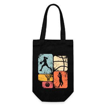 Basketball Basketballerin Frauen Basketball - Geschenkbeutel für Flaschen - Schwarz - Vorne