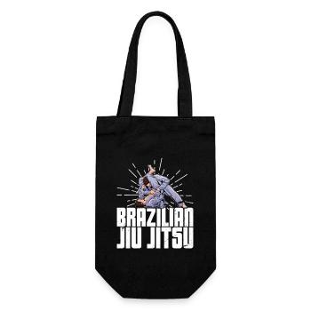 Brasilianische Jiu Jitsu Martial Arts BJJ Spruch - Geschenkbeutel für Flaschen - Schwarz - Vorne