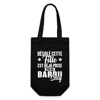 Cette fille est déjà prise par un barbu sexy - Sac à bouteille - noir - Devant