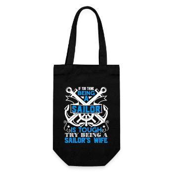 Sailor Try Being A Sailor's Wife - Gift Bag for Bottles - black - Front