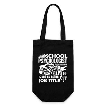 School Psychologist School Psychologist Job Title - Gift Bag for Bottles - black - Front