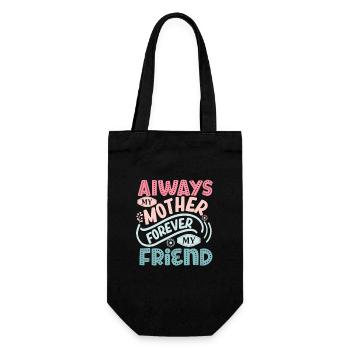 Toujours ma mère pour toujours mon amie - Sac à bouteille - noir - Devant
