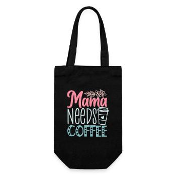 Drôle de fête des mères - Maman a besoin de café - Sac à bouteille - noir - Devant