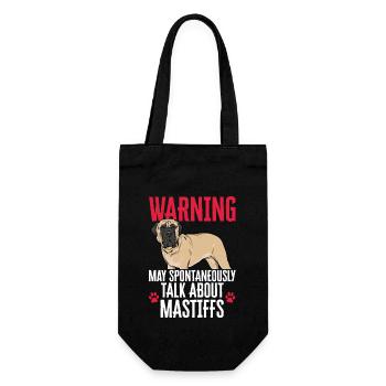 Mastiff Hund Old English Mastiff - Geschenkbeutel für Flaschen - Schwarz - Vorne
