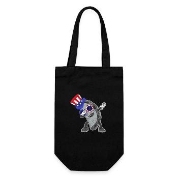 Tupfen Taco 4. Juli Amerikanische Flagge USA - Geschenkbeutel für Flaschen - Schwarz - Vorne