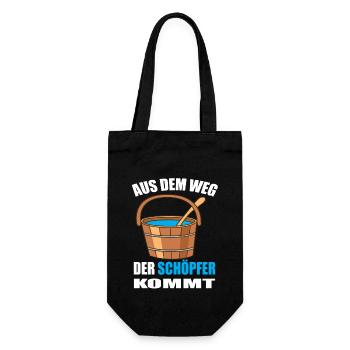 Aus dem Weg der Schöpfer kommt - Geschenkbeutel für Flaschen - Schwarz - Vorne