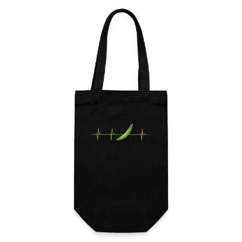 Pea heartbeat design - Gift Bag for Bottles - black - Front
