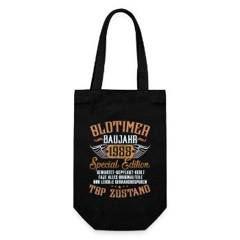 Oldtimer 1955 Baujahr – Vintage Retro Geburtstag - Geschenkbeutel für Flaschen - Schwarz - Vorne