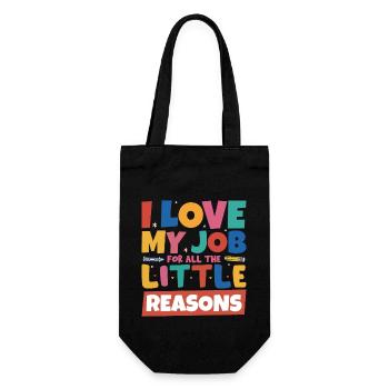 I Love My Job For All The Little Reasons - Gift Bag for Bottles - black - Front