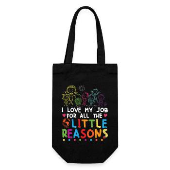 Cute Daycare Teacher Kindergarten - Gift Bag for Bottles - black - Front