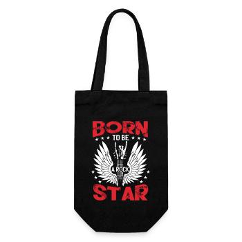 Born To Be A Rock Star | Guitar | Guitarist - Gift Bag for Bottles - black - Front