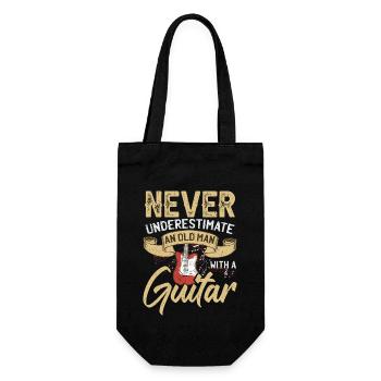 Ne sous-estimez jamais un vieil homme avec une guitare - Sac à bouteille - noir - Devant