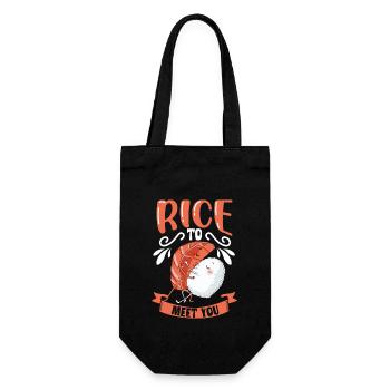 Sushi Fan Japanese Food Foodie Cuisine Japan - Gift Bag for Bottles - black - Front