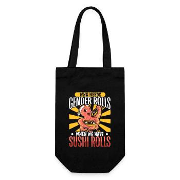 Sushi Fan Japanese Food Foodie Cuisine Japan - Gift Bag for Bottles - black - Front