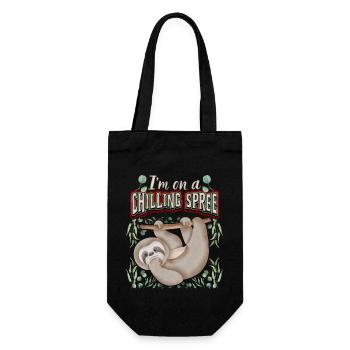 Paresseuse, paresseuse, disant, je-suis-sur-une-frénésie-glaçante - Sac à bouteille - noir - Devant
