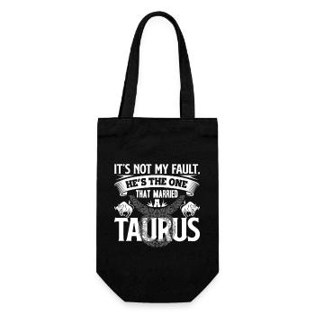 Taurus Married A Taurus - Gift Bag for Bottles - black - Front