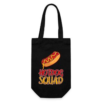 Hot Dog Squad Cool Weiner Welpen Hundeliebhaber Humor - Geschenkbeutel für Flaschen - Schwarz - Vorne