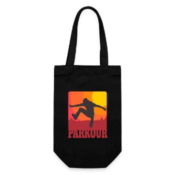 Parkour Urban Freerunning Retro Freerunner - Gift Bag for Bottles - black - Front