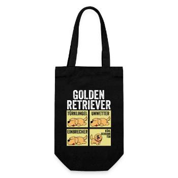 Dog Golden Retriever - Gift Bag for Bottles - black - Front