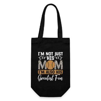 Baseball Mom Greatest Fan Softball Mom - Gift Bag for Bottles - black - Front