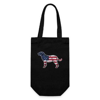 Labrador July 4 dog lovers patriotic US - Gift Bag for Bottles - black - Front