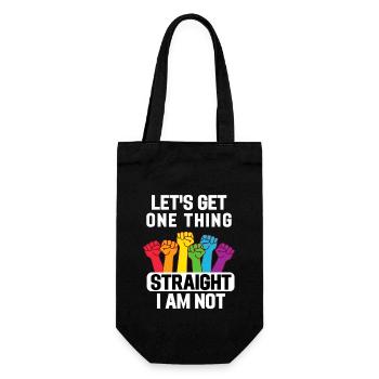 Regenbogen Faust Gay Pride Month Geschenk LGBT - Geschenkbeutel für Flaschen - Schwarz - Vorne