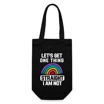 Regenbogen Queer Gay Pride Lustiges Geschenk LGBT - Geschenkbeutel für Flaschen - Schwarz - Vorne