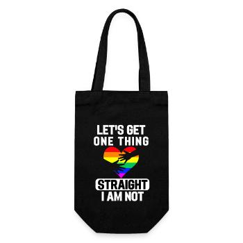 Rainbow Heart Gay Pride Love Gift LGBTQ - Gift Bag for Bottles - black - Front