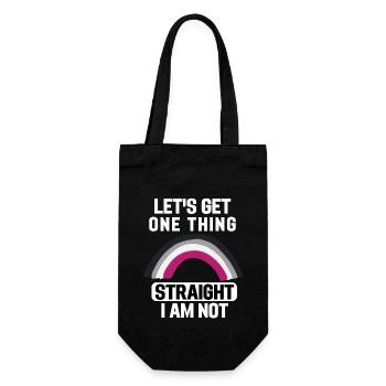 Regenbogen Ace Pride Month LGBT Geschenk Asexuell - Geschenkbeutel für Flaschen - Schwarz - Vorne