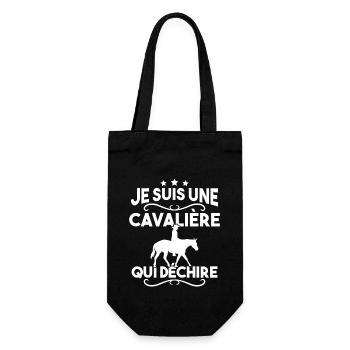 Je suis une cavalière qui déchire - Sac à bouteille - noir - Devant