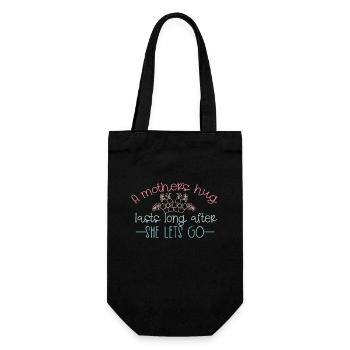 Mütter lieben ast Long - Sweet Mothers Day Zitat - Geschenkbeutel für Flaschen - Schwarz - Vorne