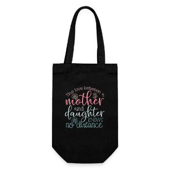 Mutter-Tochter-Liebe - Sweet Mothers Day - Geschenkbeutel für Flaschen - Schwarz - Vorne