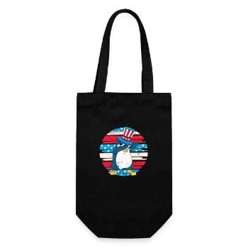 Dabbing Penguin 4 juillet Patriotic Dab USA - Sac à bouteille - noir - Devant